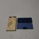 CACOE Wireless Keyboard with Stand, Mini Keyboard for Cell Phone, Ultra-Slim Portable, Foldable, Dual-Channel QWERTY with Stand Holder for Smartphone and More iOS Android Windows, Ocean Blue