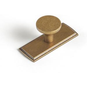 Goo-Ki 6 Pack Classic Elegance Antique Brass Cabinet Knobs with Backplate - Luxurious Detail for Kitchen - Vintage Handles for Homeimprovement Hardware (2 3/4 Inch Overall Length)