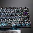 XVX Venom Keycap 60 75 100 Percent, Translucency Keyboard Keycaps w/Hollowed-out Design, ABS+PC Material Keycaps, MOA Profile Keycap, Full 120 Key Set for MX Mechanical Gaming Keyboards (Silver)