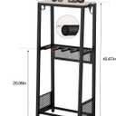 EmberGlow Multi Guitar Stand with Top Wood Display Shelf, 24.5lbs Heavy Duty Guitar Rack Floor Holder (1.2mm Thick Tubes), Patented Anti-Collision Mesh, Premium Instrument Accessories for Home Music Studio, GRAY