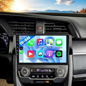 Android 15 Car Stereo for Honda Civic 2016-2021 with Wireless Carplay Android Auto Support OEM Backup Camera Steering Wheel Control 9 Inch Touchscreen GPS Navigation WiFi Bluetooth FM HiFi