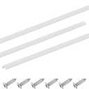 uxcell Cabinet Finger Edge Pull, 3pcs 800mm / 31.5" Aluminum Alloy Back Mount Hidden Cabinet Pulls Concealed Handle for Home Kitchen Drawer Cabinet, White