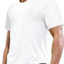 MIER Men's Workout T Shirts Dry Fit Short Sleeve Athletic Gym Running Lightweight Performance Tee Tops, Polyester, UPF 50+ (XX-Large)