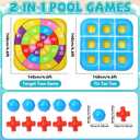 2-in-1 Pool Games Set Inflatable Giant Tic Tac Toe Bean Bag Toss Game 4.6 Ft Double-Sided Foldable Floating Water Toys Outdoor Play for Summer Swimming Pool Family Reunion Game Beach Party
