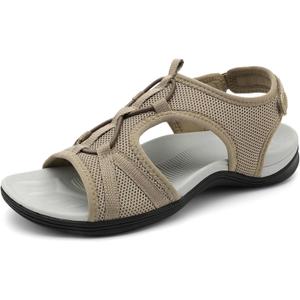 UBFEN Womens Hiking Sandals Comfortable Walking Sandals Summer Sport Breathable Arch Support