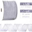 MAYREEL Dusty Purple Wired Ribbon 2.5 Inch Metallic Lavender Sheer Wire Ribbon for Easter's Day Christmas Tree Wreaths Bows Rustic Wedding Gift Wrapping Farmhouse Crafts 10 Yards