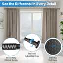 Tension Curtain Rod 51-166 Inch(4.25-13.83Ft), Extra Long Outdoor Tension Rod for Patio Window, No Drill Dual-End Adjustable Spring Shower Rod, Rust Proof Easy to Install, Rod Diameter 1.26In, Black