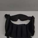 Upgraded Travel Pillow, U-Shaped Airplane Head Strap for All Heights, 360 Support, 3D Sleep Mask, 100% Light Blocking, Long Flights Essentials Headrest, Stop Bobblehead, Black