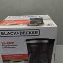 BLACK+DECKER 12-Cup Digital Coffee Maker, Programmable, Washable Basket Filter, Sneak-A-Cup, Auto Brew, Water Window, Keep Hot Plate, Black