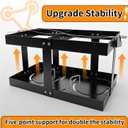 Fuel Jug Holder Gas Can Rack for Trailer, 5 Reinforced Supports Fits Two 5 Gallon Gas Can, Compatible with VP 5.5 Gallon Fuel Jug, with Anti-Theft Lock Cable and Anti-Wear Rubber Pads