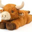 Cuckool Bull Stuffed Animals, Microwavable Stuffed Animals Adorable Fluffy Bull Plush for Warmth & Comfort, Heatable Coolable Lavender Scent Toys, Cute Soft Plushies Gift for Kids Boys Girls & Adults