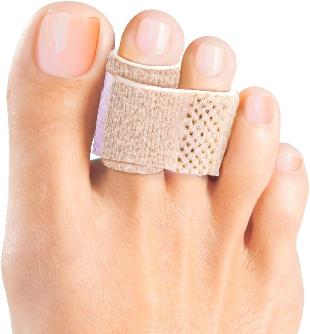 Welnove 6Pcs Hammer Toe Straightener, Hammer Toe Splints, Toe Cushioned Bandages for Correcting Hammer Toes, Broken Toes, Crooked Toes & Overlapping Toes (6 Count (Pack of 1))