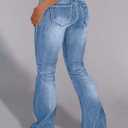 Flamingals Low Rise Boot Cut Jeans for Women Butt Lifting Western Pants with Pockets Flare Jeans Women (S)