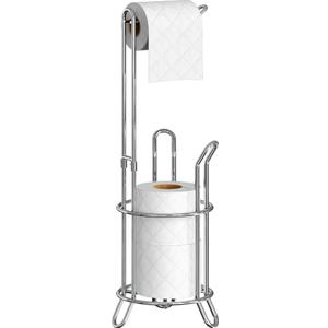 Bathroom Toilet Tissue Paper Roll Storage Holder Stand, Chrome