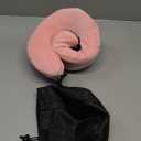 TALLGO Travel Pillow, Best Memory Foam Neck Pillow Head Support Soft Pillow for Sleeping Rest, Airplane Car & Home Use (Pink)