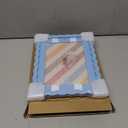 Wavy Edge Wooden Real Glass Photo Frame for Tabletop and Wall Hanging, Blue