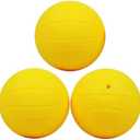 Viminston Spike Replacement Balls 3.5inch Yellow Soft Balls 3-Pack for Round Net Game Pool Game Mini Volleyball