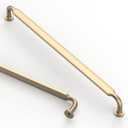 Asidrama 10 Pack 10 Inch(254mm) Brushed Brass Kitchen Cabinet Handles, Cabinet Pulls Kitchen Cabinet Hardware for Cupboard Drawer Pulls (10" Hole Center)