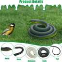 3 Pieces Realistic Fake Rubber Snake, Garden Lifelike Snake to Keep Birds Away Scare Squirrels, Prank Fake Snake