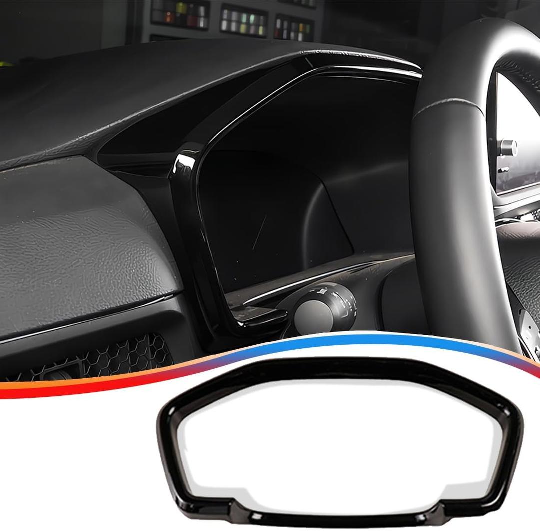 for Honda CRV CR-V 2023 2024 2025 2026 Dash Board Instrument Panel Dial Dashboard Trim Cover Frame - ABS Bright Black Sport Upgrade Trims Interior Accessories (1PCS)