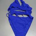 Sexy One Piece Swimsuit for Women,Cut Out Keyhole High Cut Cheeky Monokini,Pool Party Beach Wear Vacation (Large, Royal Blue)