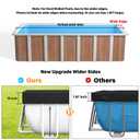 Safana 16x32 ft Rectangle Winter Pool Cover for Above Ground Pool 420D