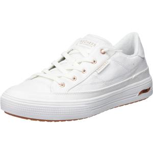 Skechers Women's Arch Fit Arcade-Meet Ya There Sneaker, White, 7 Wide