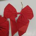 Giegxin 4 Pcs Large Burgundy Christmas Velvet Bows 9 x 10.6 Inch Burgundy Christmas Tree Velvet Ornaments Bows Waterproof Xmas Tree Topper for Holiday Xmas Home Outdoor Party Decoration