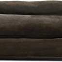 Furhaven Cooling Gel Dog Bed for Large Dogs w/ Removable Bolsters & Washable Cover, For Dogs Up to 95 lbs - Plush & Suede Sofa - Espresso, Jumbo/XL