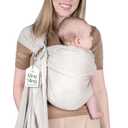 Ring Sling Baby Carrier - USA Lab Tested, 100% Natural Cotton Muslin, Breathable & Ergonomic Ring Sling Beige