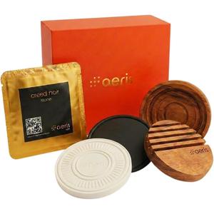 Aeris Car Fragrance Orb Starter Kit - Includes Orb + Refillable Scent Stone (Creed Noir (Starter Kit))