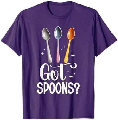 Chronic Disease Warrior Spoon Management Got Spoonie T-Shirt, Size Large