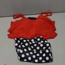 MODLILY Layered Ruffle Two Piece Tankini Swimsuits, Flowy Swimdress Handkerchief Hem, Slim Tank with Boyshorts (Large)