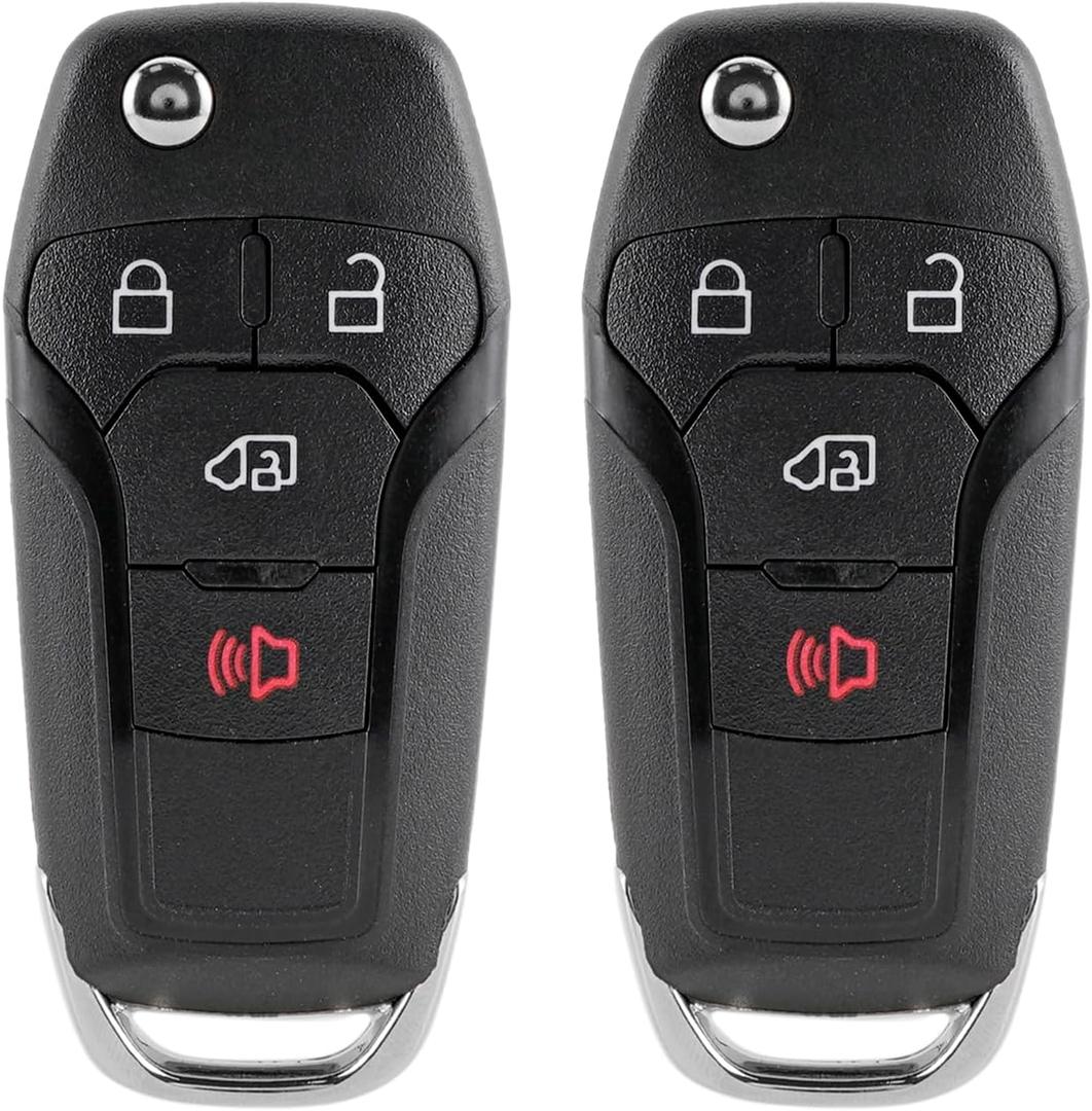 Flip Key Fob Remote Replacement Fits for Ford Transit 2019 2020 2021 2022 2023 Ford Transit Connect N5F-A08TAA 164R8236 164R8281 (Pack of 2)