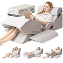 9PCS Orthopedic Bed Wedge Pillow Set for After Surgery Recovery, Body Positioners for Back and Leg Pain Relief, Adjustable Memory Foam Comfort for Sitting up in Bed, Ideal for Adult Acid Reflux & GERD