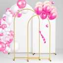 Arch Backdrop Stand and Cover Set 7.2FT/6FT, Gold Wedding Arch Frame with White Arch Cover Stretchy Spandex Wrinkle-Resistant, Wedding Arches for Ceremony Birthday Party Baby Shower