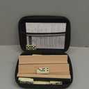 Jumbo Dominos Set for Adults with 4 Wooden Racks/Trays, Double 6 Dominoes Travel Set with Portable Case Double Six Dominoes Set with 4 Tiles Holders, 28 Tiles Dominos Set for Family Board Games