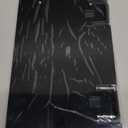 HIEEY 3 Way Mirror for Hair Cutting with LED, 360 Trifold with Height Adjustable Telescoping Hooks, and 5X Magnification, for Makeup and Styling (Black)