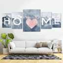 Ginfonr Canvas Wall Art Decor, 5 Panels Home Modern Wall Art for Bathroom, Large Abstract Scenery Wall Paintings for Living Room Couch, Framed Canvas Painting Above the Bed 05