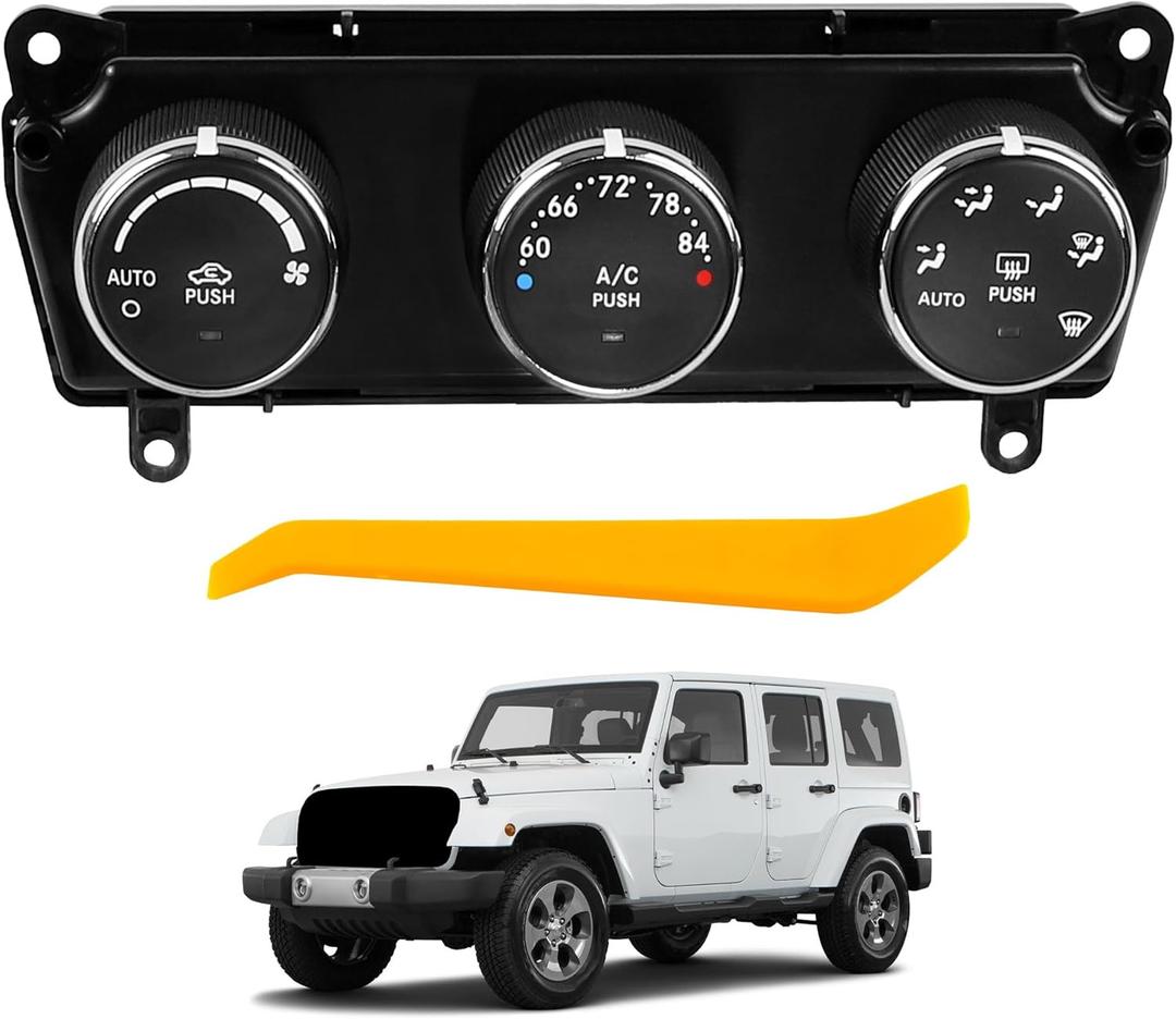 Auto A/C Heater Climate Panel Module Compatible with 2014-2018 Jeep Wrangler Replaces 68197437AB HVAC Climate Control Switch