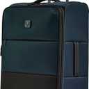 ANTLER - Soft Stripe Medium Luggage - 27" Softside Suitcase, Adjustable Handle, 4 Spinner Wheels, Lightweight, Expandable, TSA Lock - Recycled Polyester Luggage - 71cm, Indigo Blue