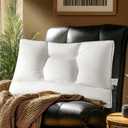 Goose Down Pillow, Cervical Support for Neck Pain Relief, 1050+ Fill Power, 600 Thread Count Cotton Shell, Ergonomic Design for Side, Back, and Stomach Sleepers(White,Standard(Pack of 1))