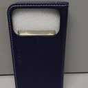 SHIELDON Wallet Case for iPhone 17 Pro Max 6.9-inch 2025 | Genuine Leather, Folio, RFID Blocking Credit Card Holder, Kickstand, Magnetic, Shockproof Protective Cover - Retro Dark Blue