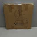 AOJEZOR Side Table: End Table for Any Room - Round Side Tables for Small Spaces - Black Top with 3 Gold Legged