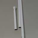 AIZESI Spring Tension Curtain Rod 24 to 46 Inch, White, 1Pcs, Iron, Tension Mounted