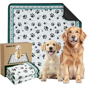 Gardner Pet Washable Dog Pee Pads, 36'' x 36'' Non Slip Dog Mats with Great Urine Absorption, Reusable Puppy Pee Pads for Potty Training - 2 Pack