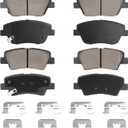 Front & Rear Ceramic Brake Pads Set for Hyundai Sonata 2011-2015, for Kia Optima 2.4L 2011-2016, 8PCS