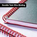 Black n' Red Notebook, Business Journal, 11" x 8", 70 Sheets, Ruled, Optik Paper, Scribzee App, Flexible Poly Cover, Wirebound, Black (K67030)