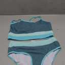 TALLWH Girls Bathing Suit Casual Color-Block Adjustable Straps Bikini Sets Teen Swimsuits for Girls 16-18 Bikinis for Teens Size 18 Swimsuit Min Green