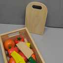 Wooden Play Food for Toddlers, Fruit and Veggies Cutting Set for Kids, Pretend Food Play Kitchen Accessories for 3 4 5 6 7 Years Old Boys & Girls